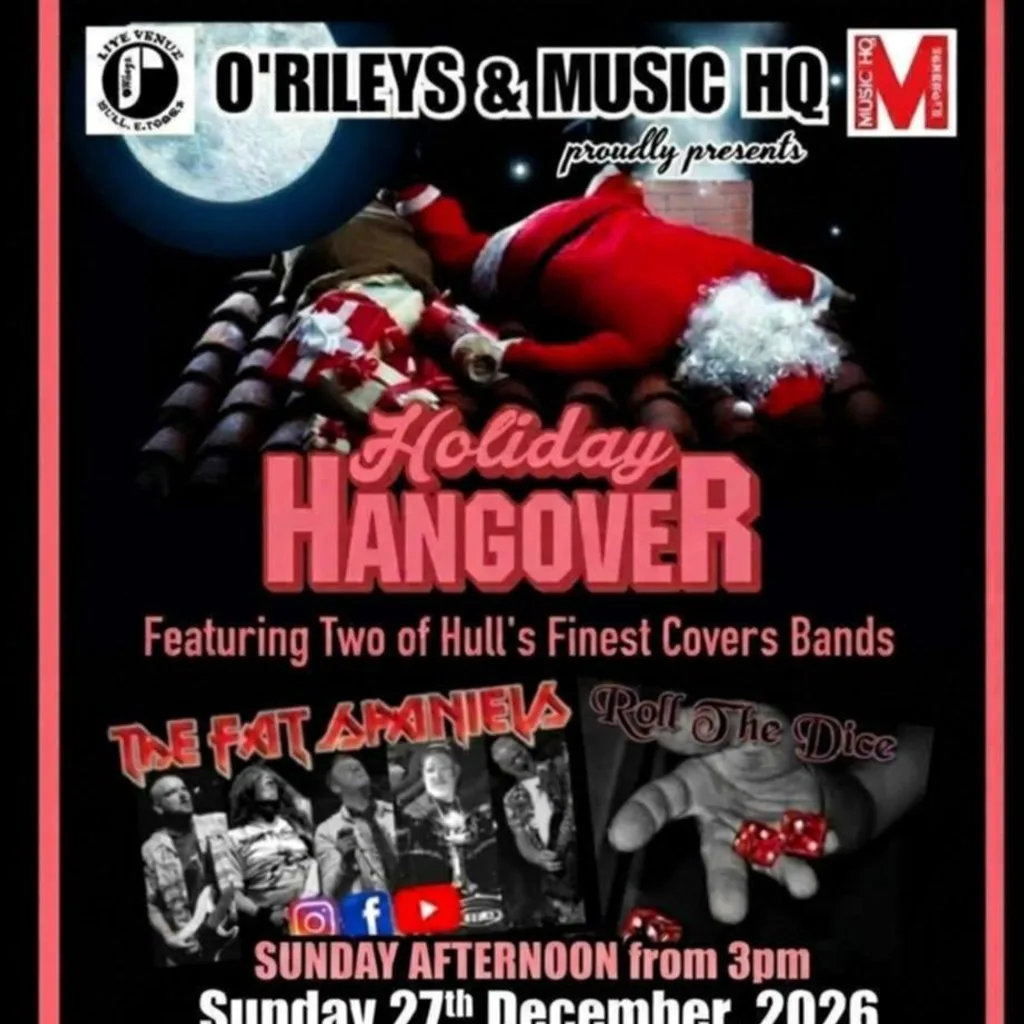 The Annual Holiday Hangover gig The Fat Spaniels & Roll The Dice at ORILEYS LIVE MUSIC VENUE