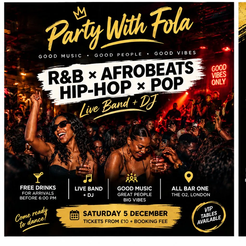 Party With Fola at All Bar One O2