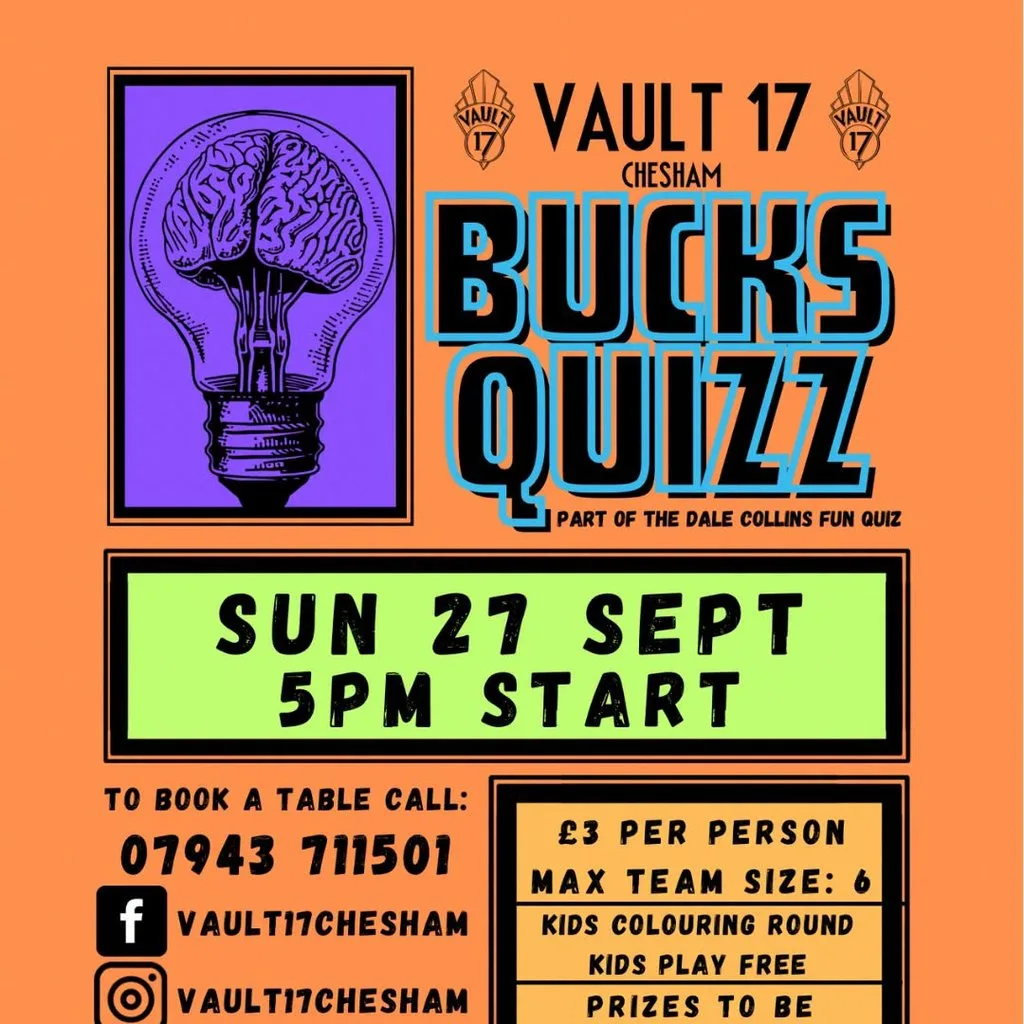 Bucks Quiz - FREE at Vault 17