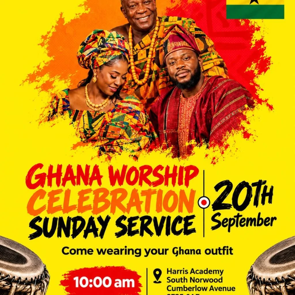Ghana Worship Celebration Sunday Service at Harris Academy South Norwood