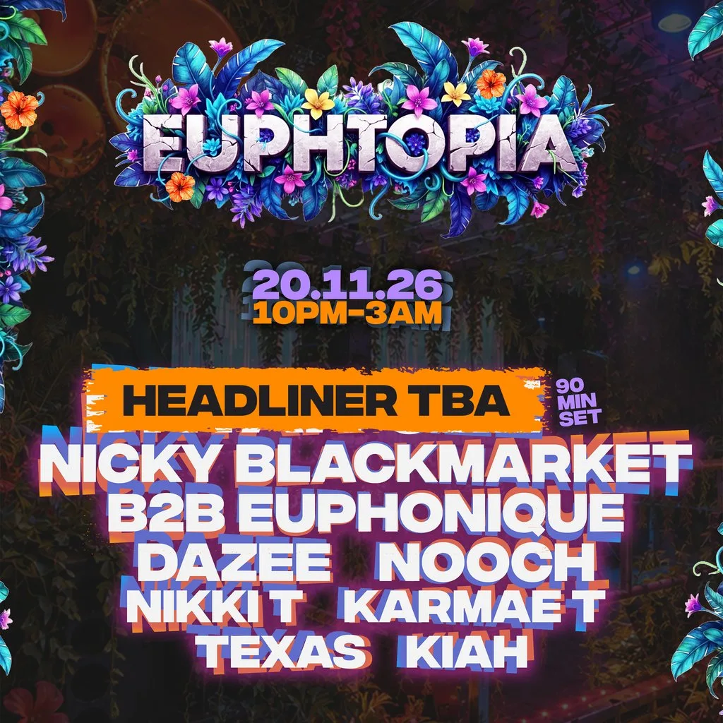 Euphtopia: Secret Headliner TBA, Nicky Blackmarket & More at Clock Factory Bristol