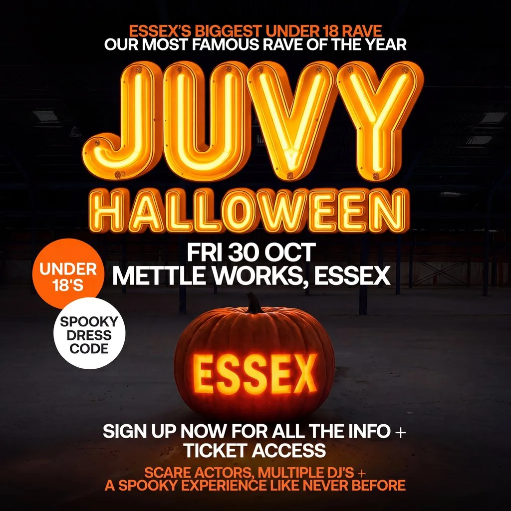 JUVY Under 18s - Halloween Tour - Fri 30 October - ESSEX at Mettle Works