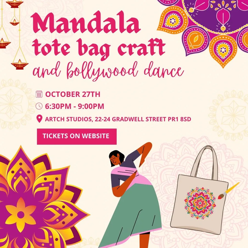 Mandala Tote Bag Craft & Bollywood Dance Workshop at ARTCH Studios