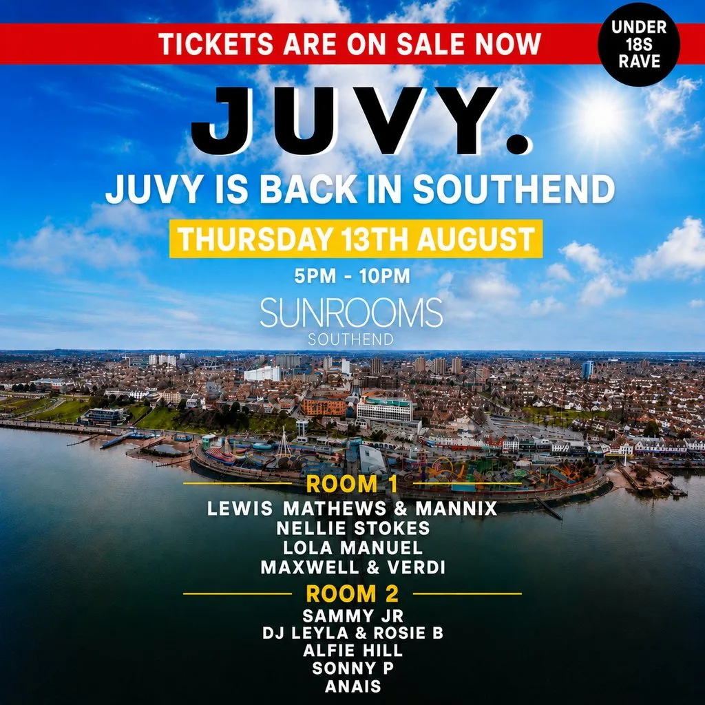 JUVY Under 18s - Summer Tour- Thur 13th August - SOUTHEND