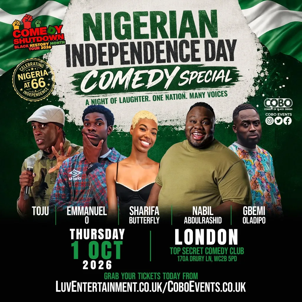 COBO Black History Month & Nigerian Independence Day Special at The Top Secret Comedy Club