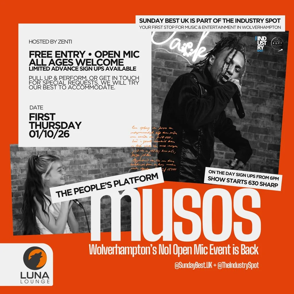 musos: The People's Platform (Wolverhampton's No.1 Open Mic) at Luna Lounge Bar