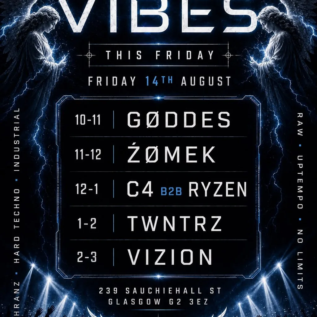Hunt Hard Techno/Industrial Night at Vibes Glasgow