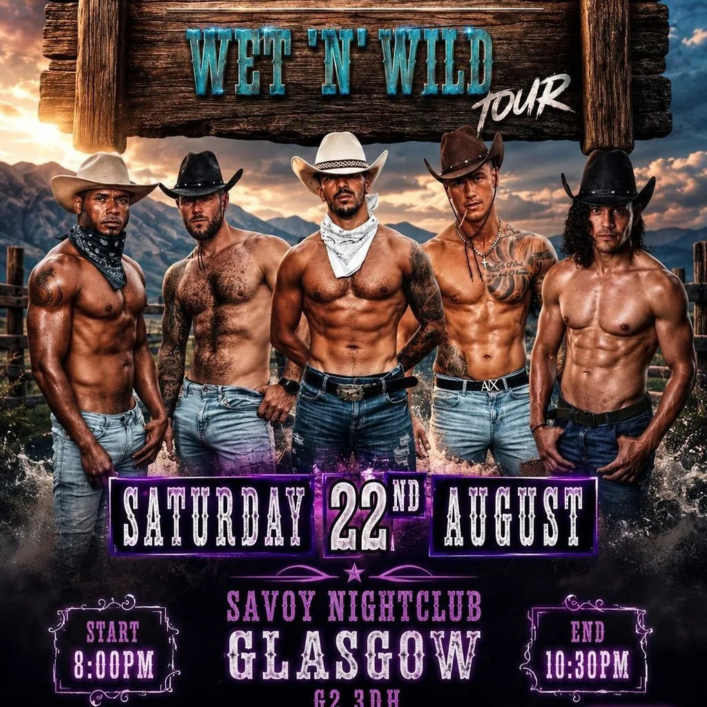 UK Pleasure boys Wet & Wild Tour Glasgow at Savoy Nightclub