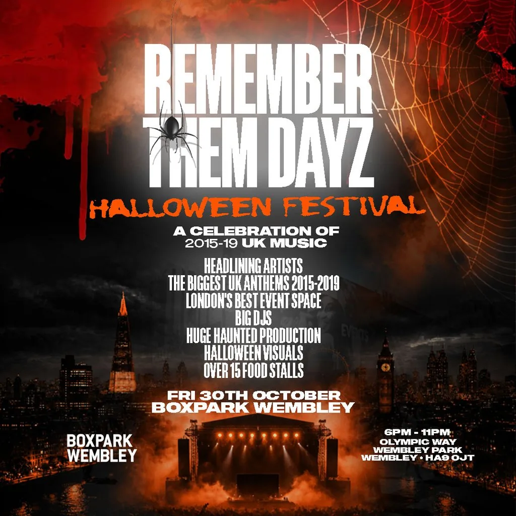 Remember Them Dayz Halloween Fest - London - Boxpark Wembley at Boxpark Wembley