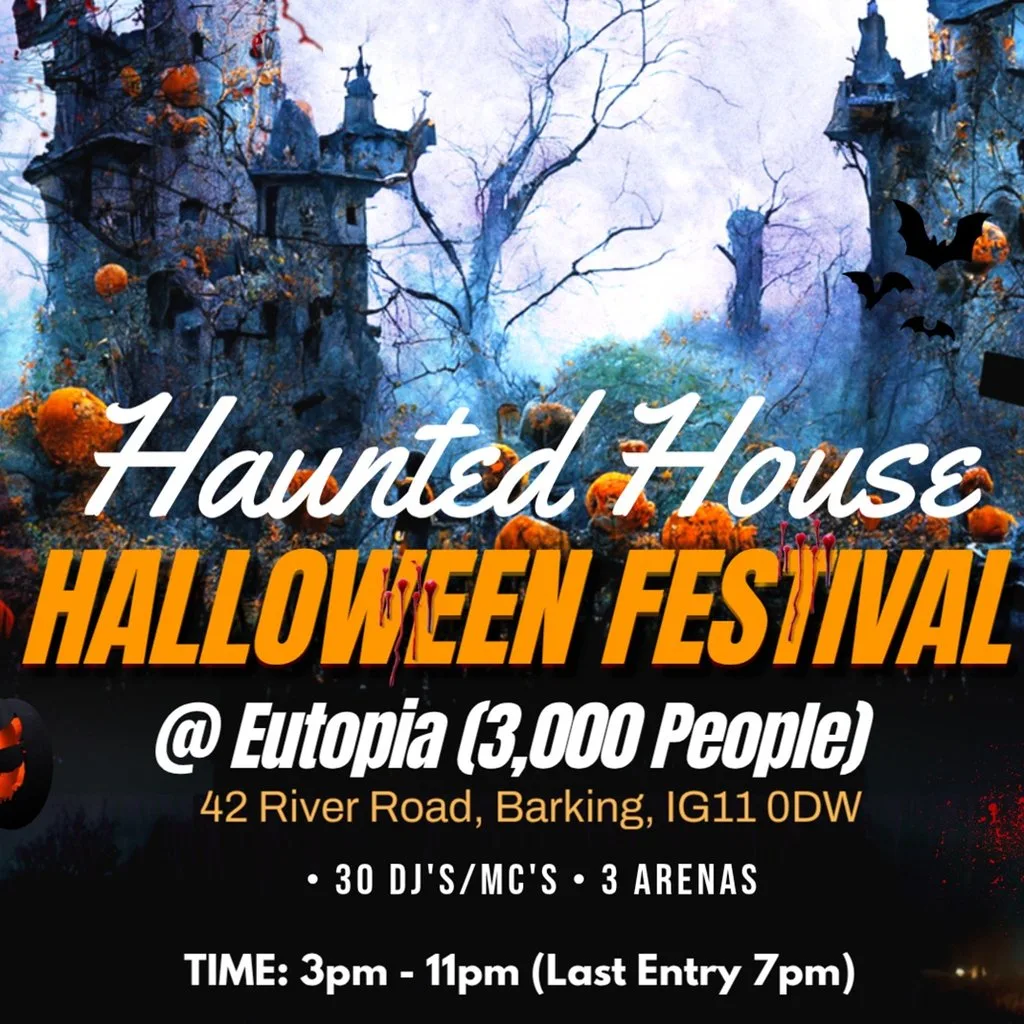 Haunted House Indoor Halloween Festival - 3000 People & 30 DJs at Eutopia Warehouse