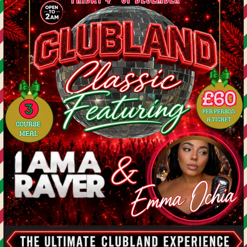 Christmas in the Glasgow Irish Centre Presents Clubland Classics at Graces Glasgow