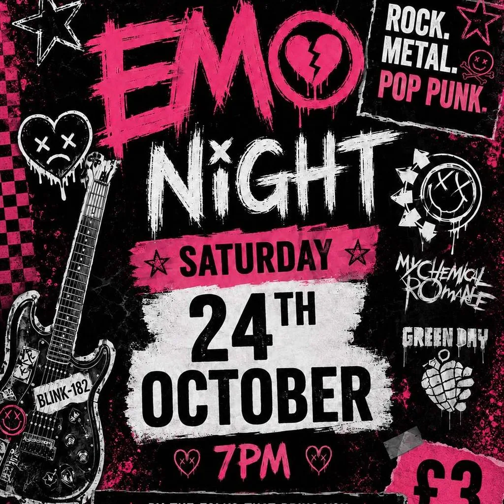 EMO NIGHT! Rock, Metal & Pop Punk at The Cleveland Inn Normanby