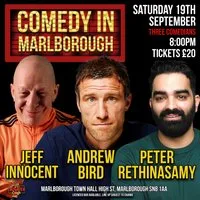 September's Comedy in Marlborough at Marlborough Town Hall