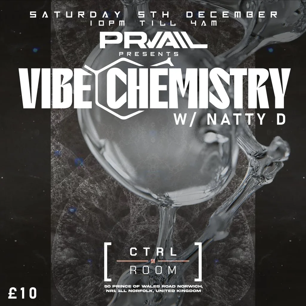 PRVAIL presents VIBE CHEMISTRY W/ NATTY D at Ctrl Room Norwich