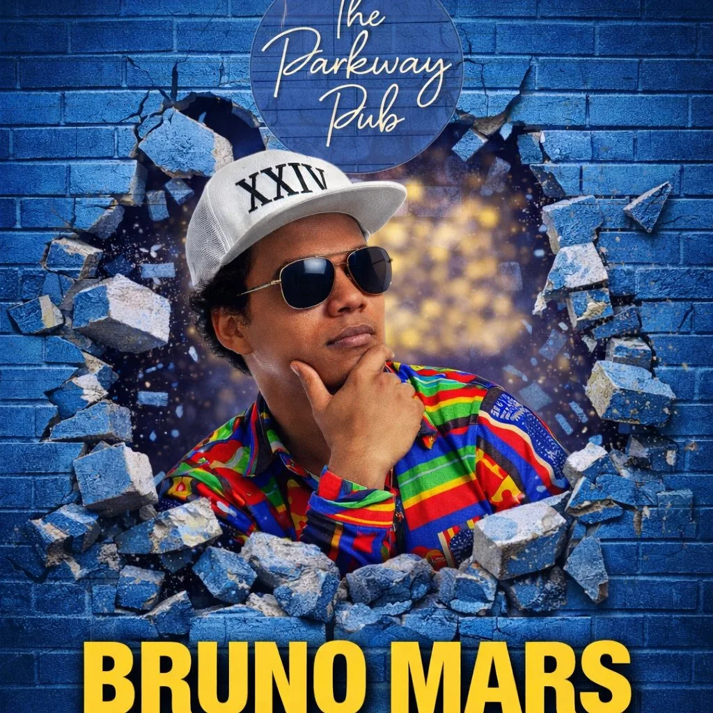 Bruno Mars Tribute by JJ Gibson at The Parkway Sports Bar, Lounge And Function Suite