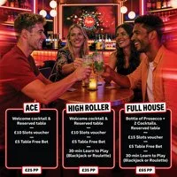 Party Packages at Bally's Casino Newcastle at Bally's Casino Newcastle