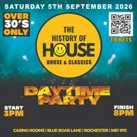 History Of House (Over 30's) - Saturday 5th September 2026 at Casino Rooms