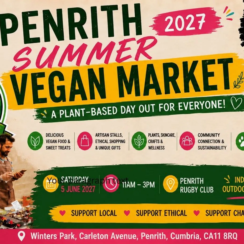 Plant Power Events UK Penrith Summer Vegan Market at Penrith Rugby Club
