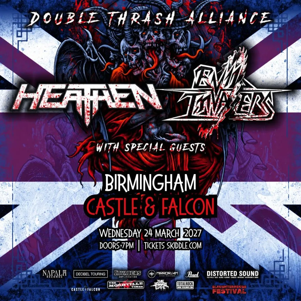 EVIL INVADERS + HEATHEN Double Thrash Alliance Co-Headliner Tour