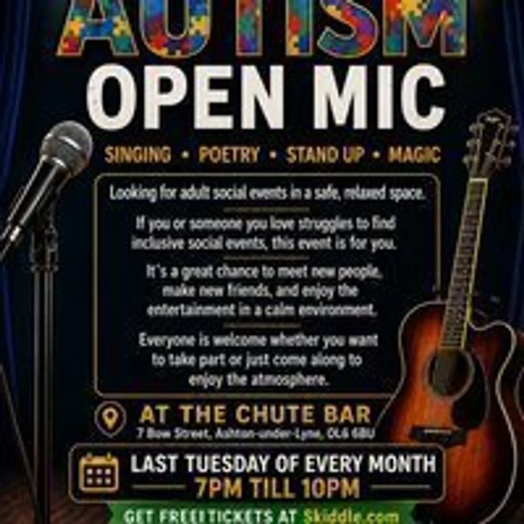 Monthly Autism Open Mic Event at Chute Bar