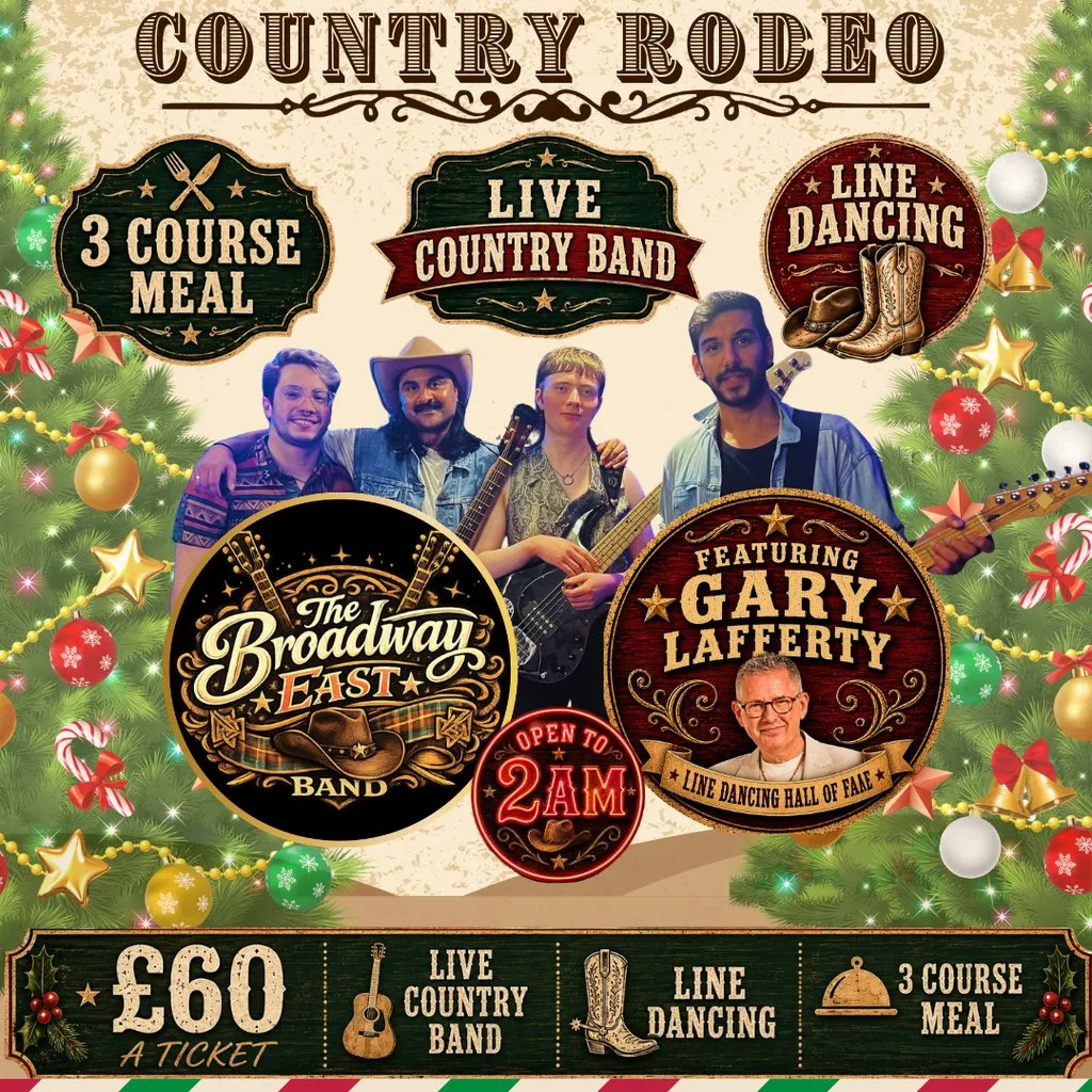 Glasgow Irish Centre Christmas Country Party with Broadway East at Graces Glasgow