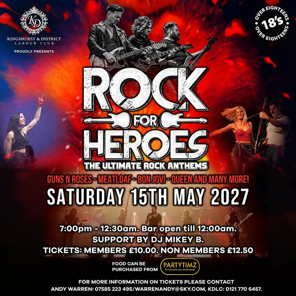 Rock 4 Heroes at Kingshurst Labour Club