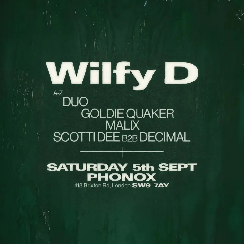 Wilfy D, malix, Goldie Quaker, Scotti Dee B2B Decimal at Phonox