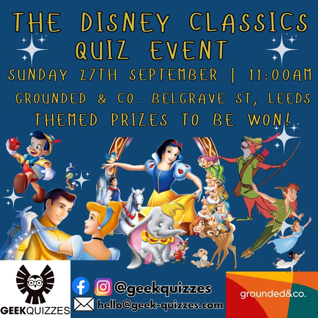 The Disney Classics Quiz Event at Grounded And Co