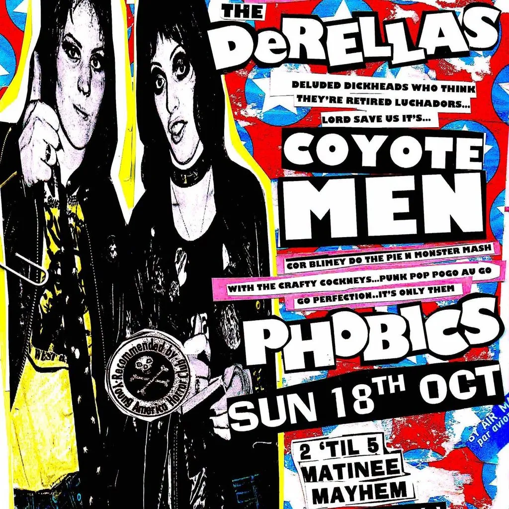 The Derellas, Coyote Men + Phobics - Live @ Billy's at Billy Bootleggers