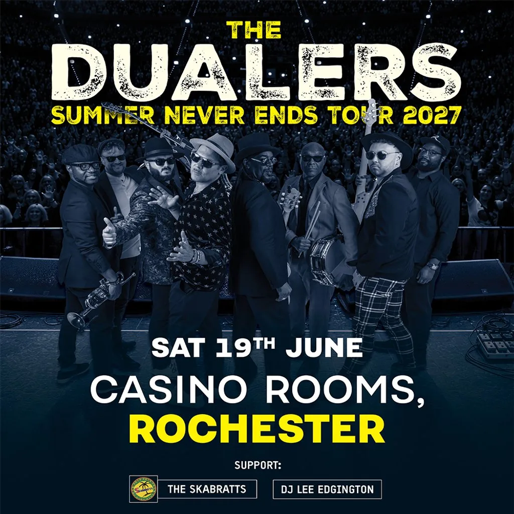The Dualers - Summer Never Ends Tour 2027 - Sat 19 June 2027 at Casino Rooms
