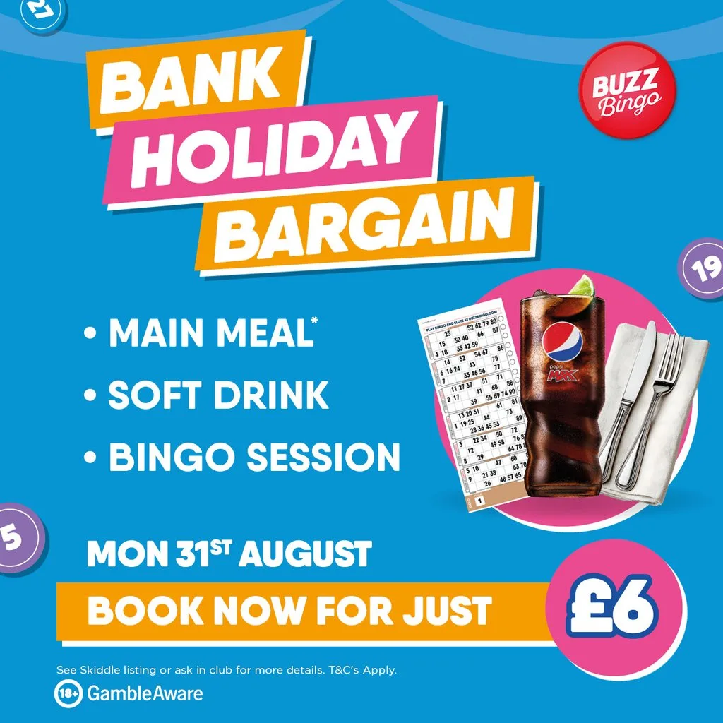 Bank Holiday Bargain - Buzz Bingo Kingsbury Road 31/08 at Buzz Bingo Kingsbury Road