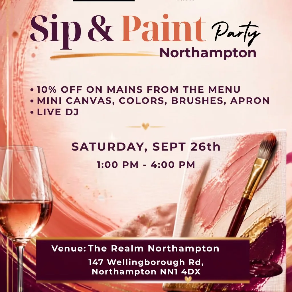 SIP & PAINT Party -Northampton at The Realm Northampton