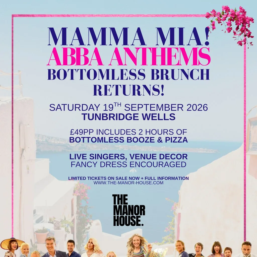 Mamma Mia! ABBA Anthems Bottomless Brunch at The Manor House Tunbridge Wells