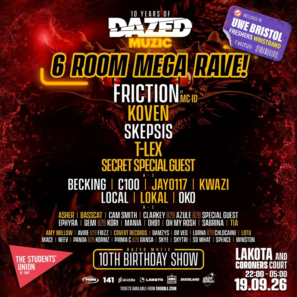 UWE Bristol Official Freshers|6 Room MEGA Rave