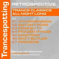 Retrospective pres. Trancespotting at Vestry 55 Chapel St, Chorley