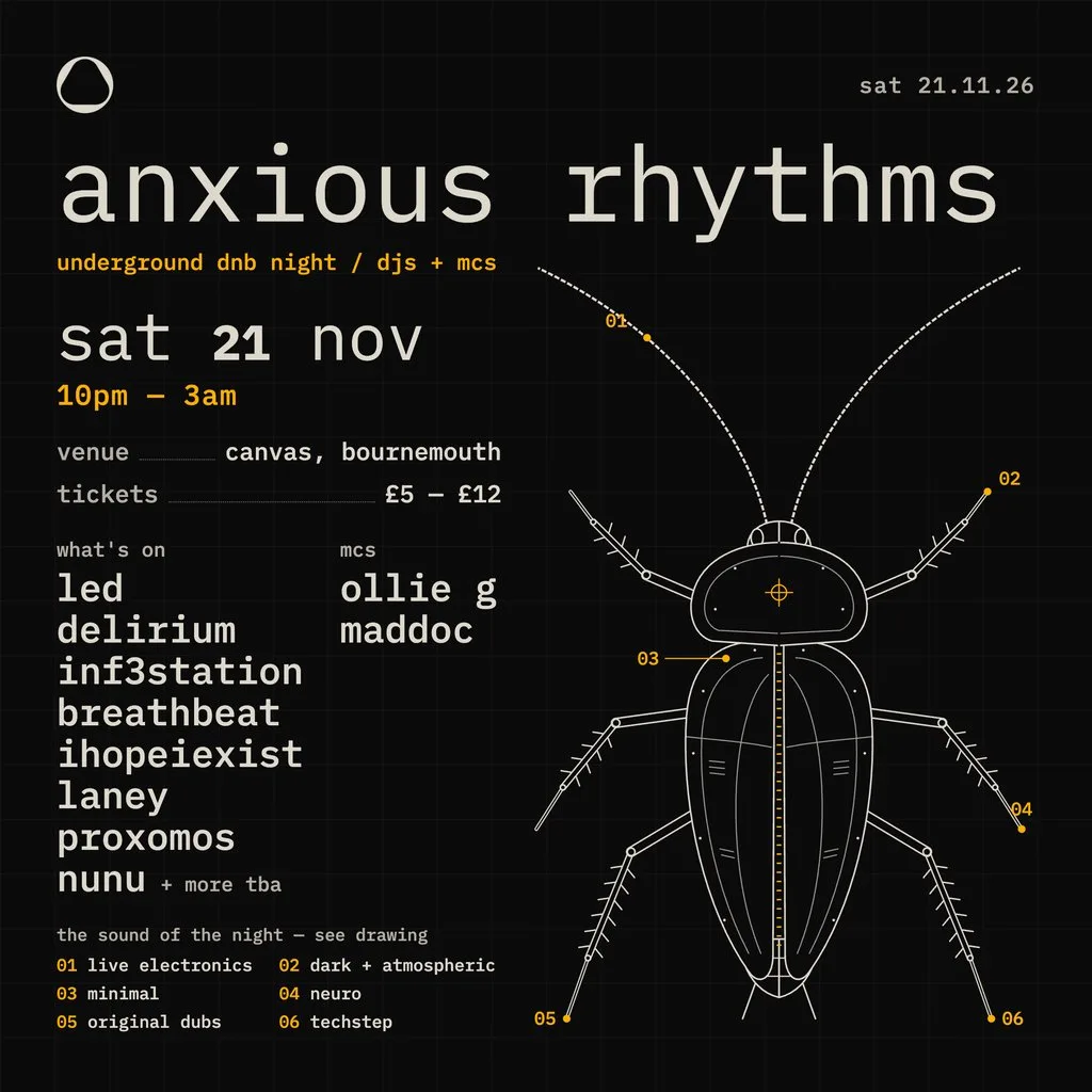 Anxious Rhythms, presented by Breathbeat and Ollie G at Canvas