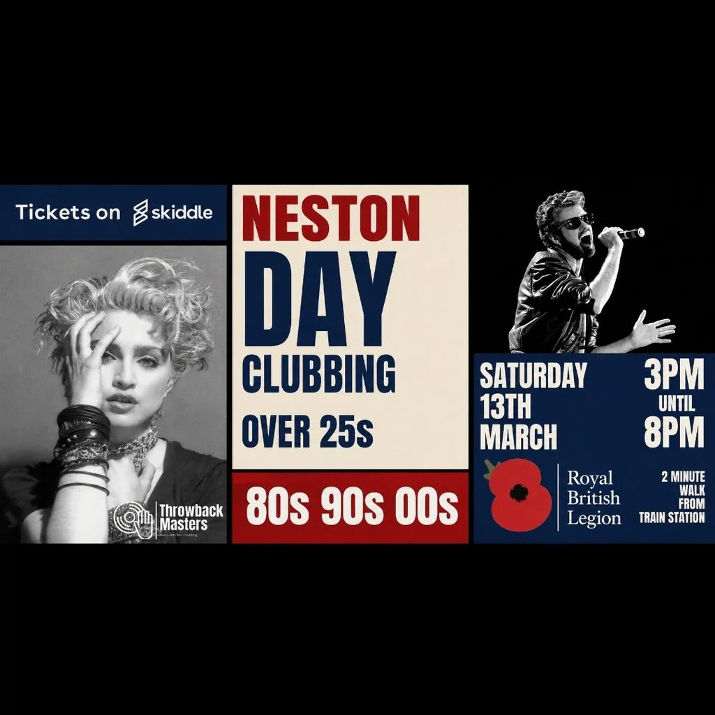 Throwback Masters Neston Over 25s Day Clubbing 80s 90s 00s Tunes