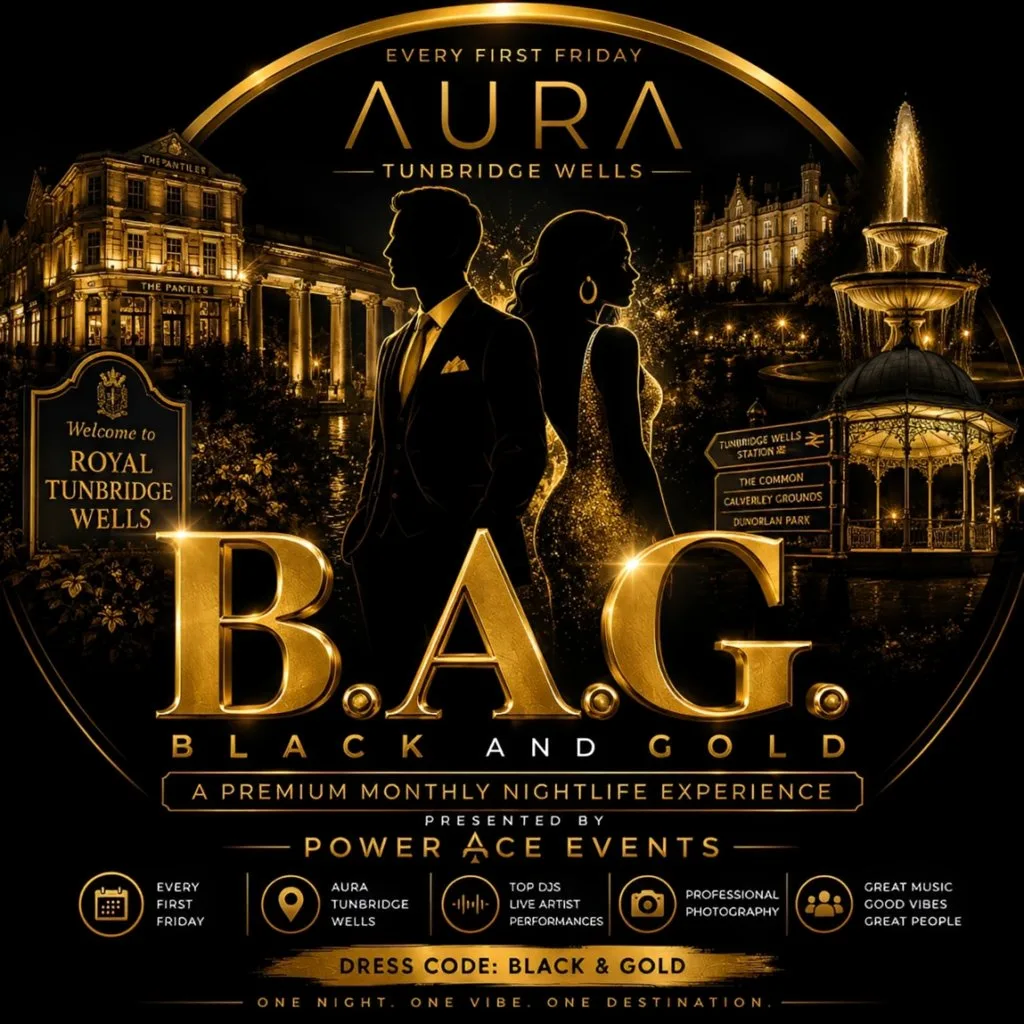 B.A.G. - Black And Gold at Club Aura Tunbridge Wells