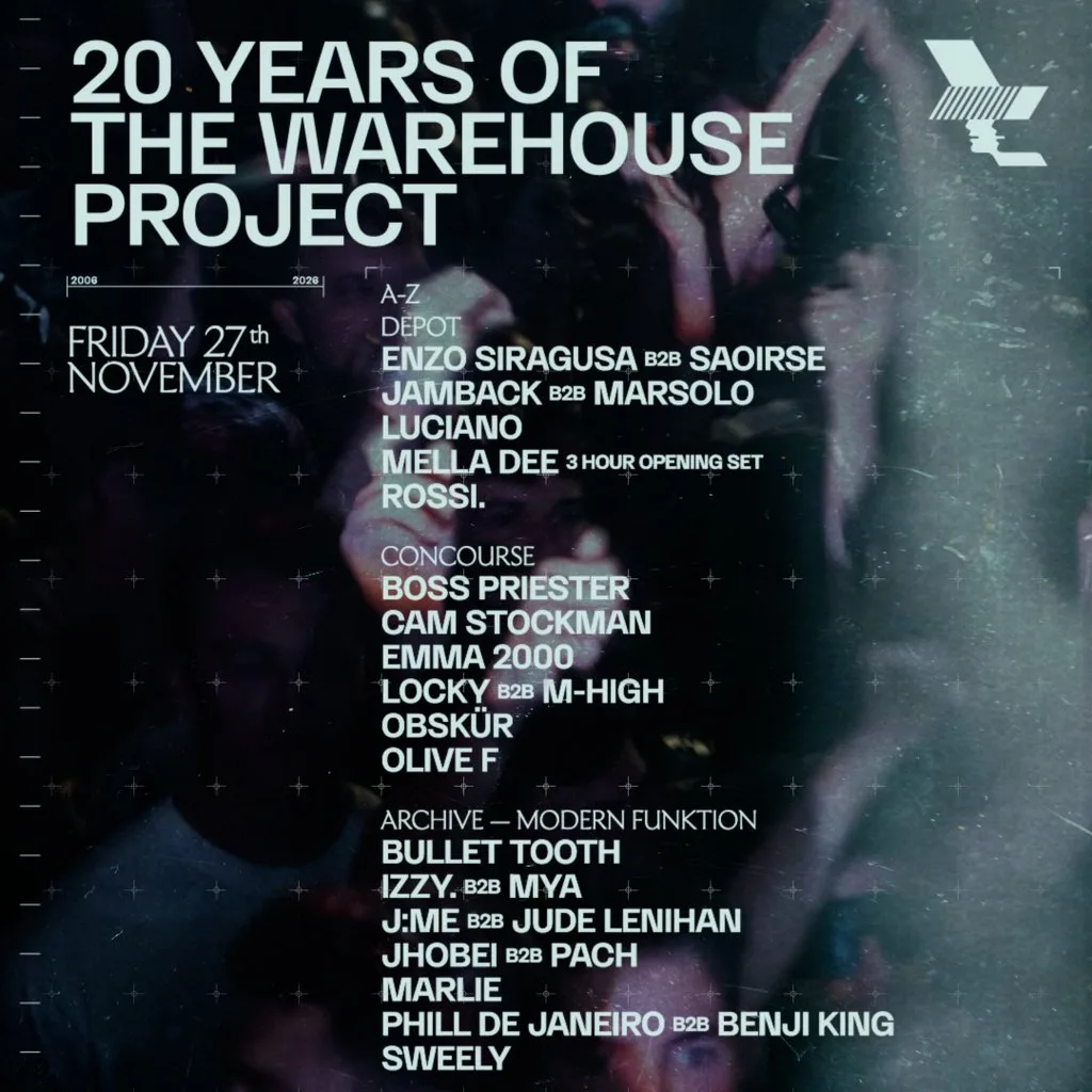 20 Years of The Warehouse Project presents: Rossi