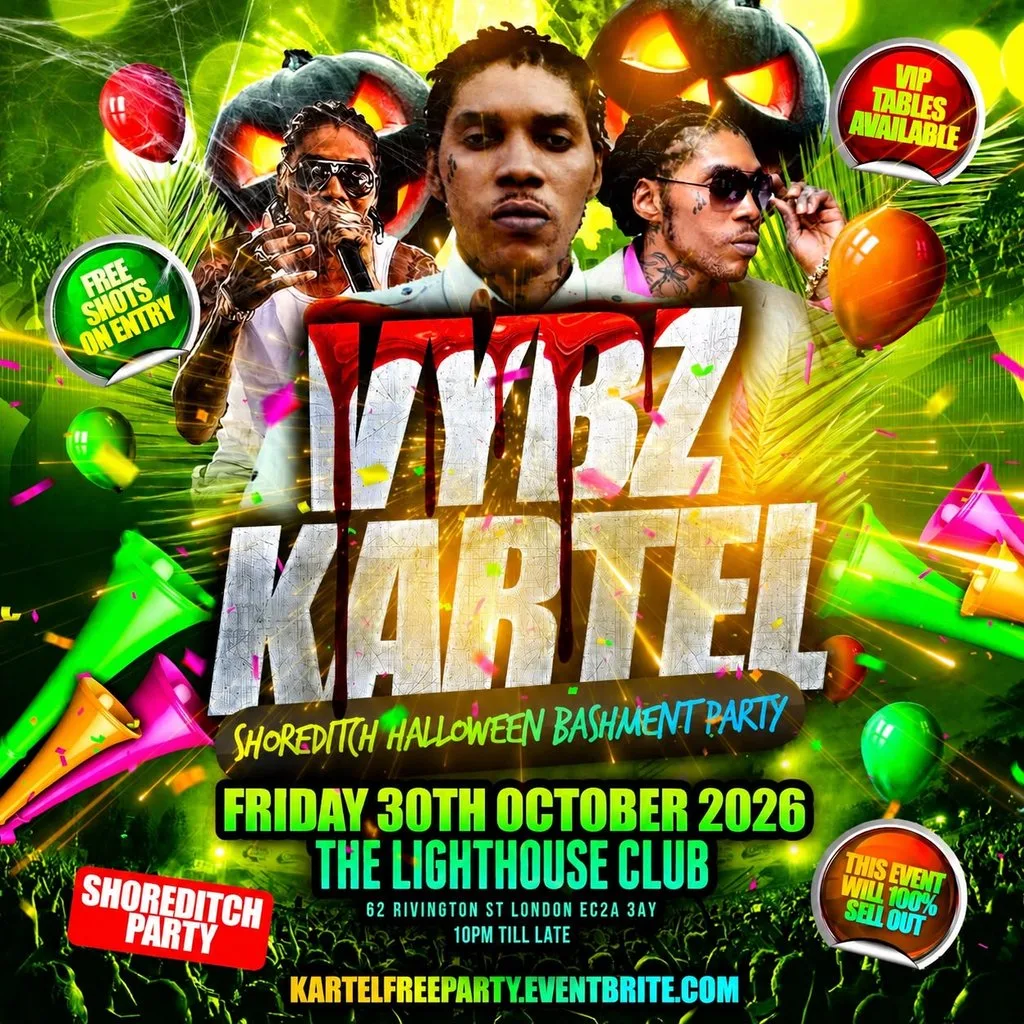 Vybz Kartel - Shoreditch Halloween Bashment Party Late 10PM