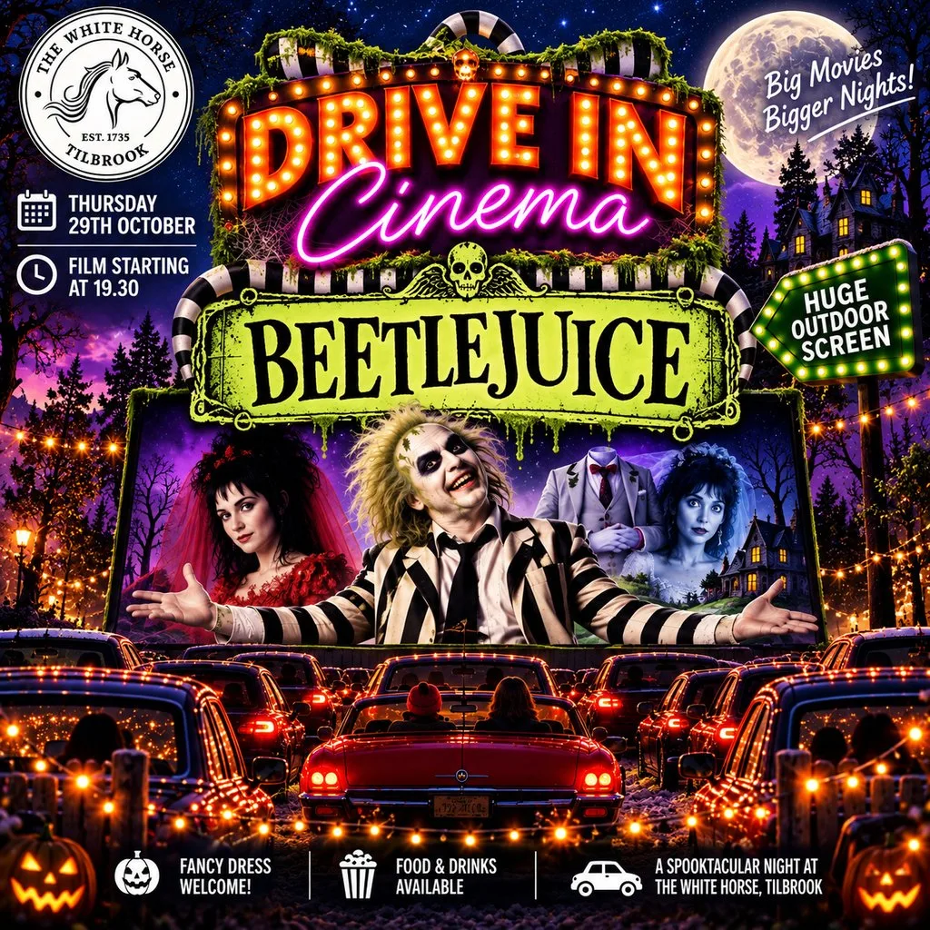 Beetlejuice Drive in Cinema at The White Horse Tilbrook