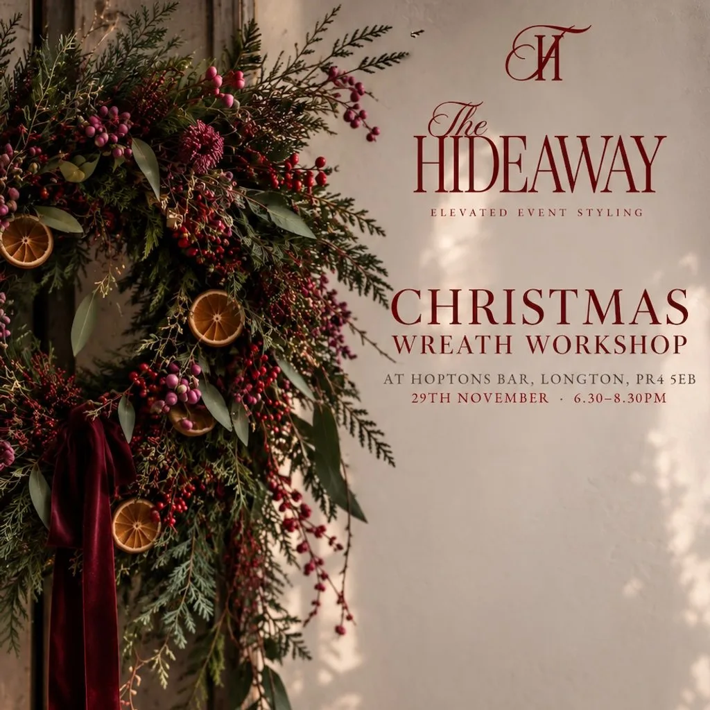 Christmas Wreath Workshop at Hoptons Bar Longton