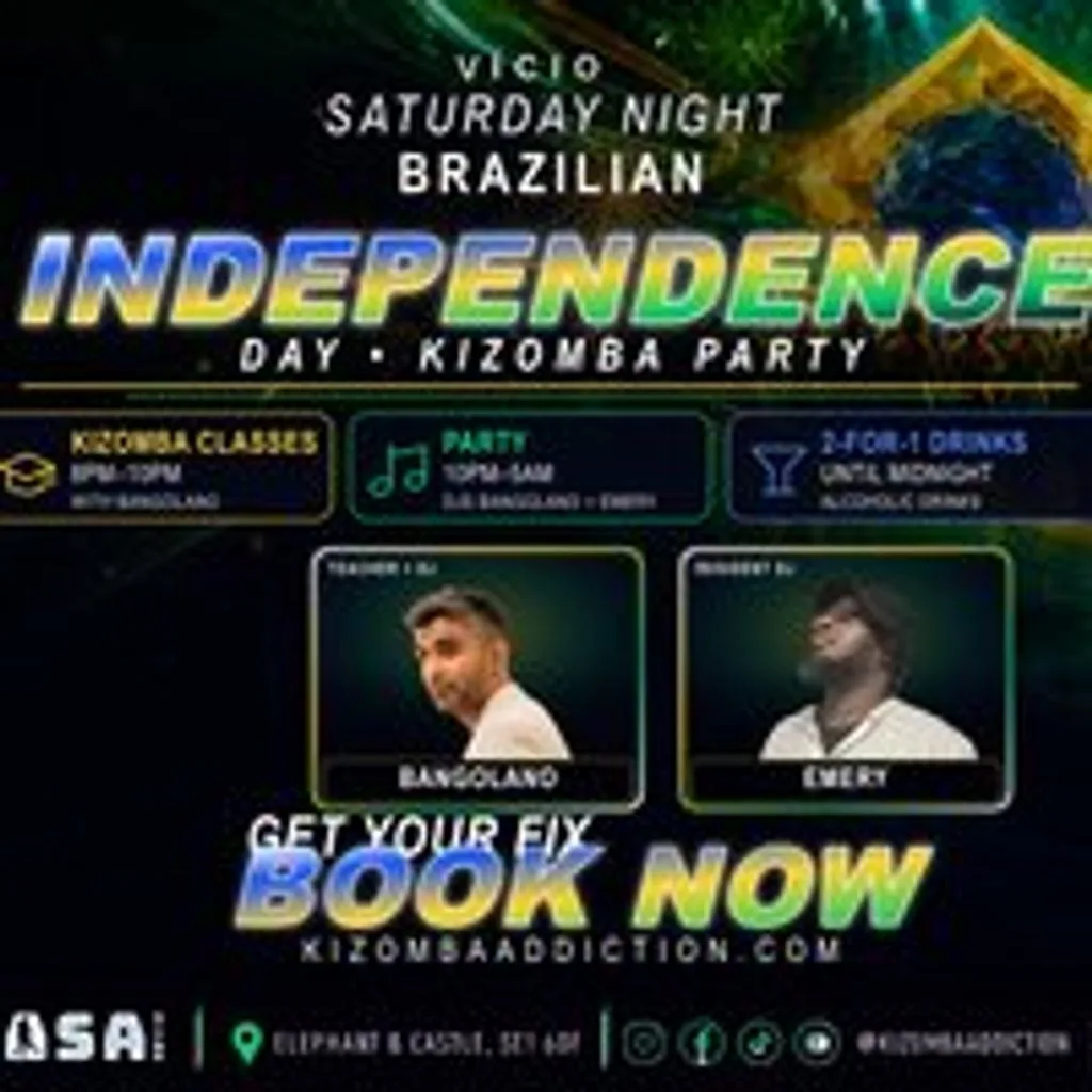 VÍCIO: Saturday Kizomba Classes & Party in London Until 5AM at Casa Ritmo Elephant And Castle)