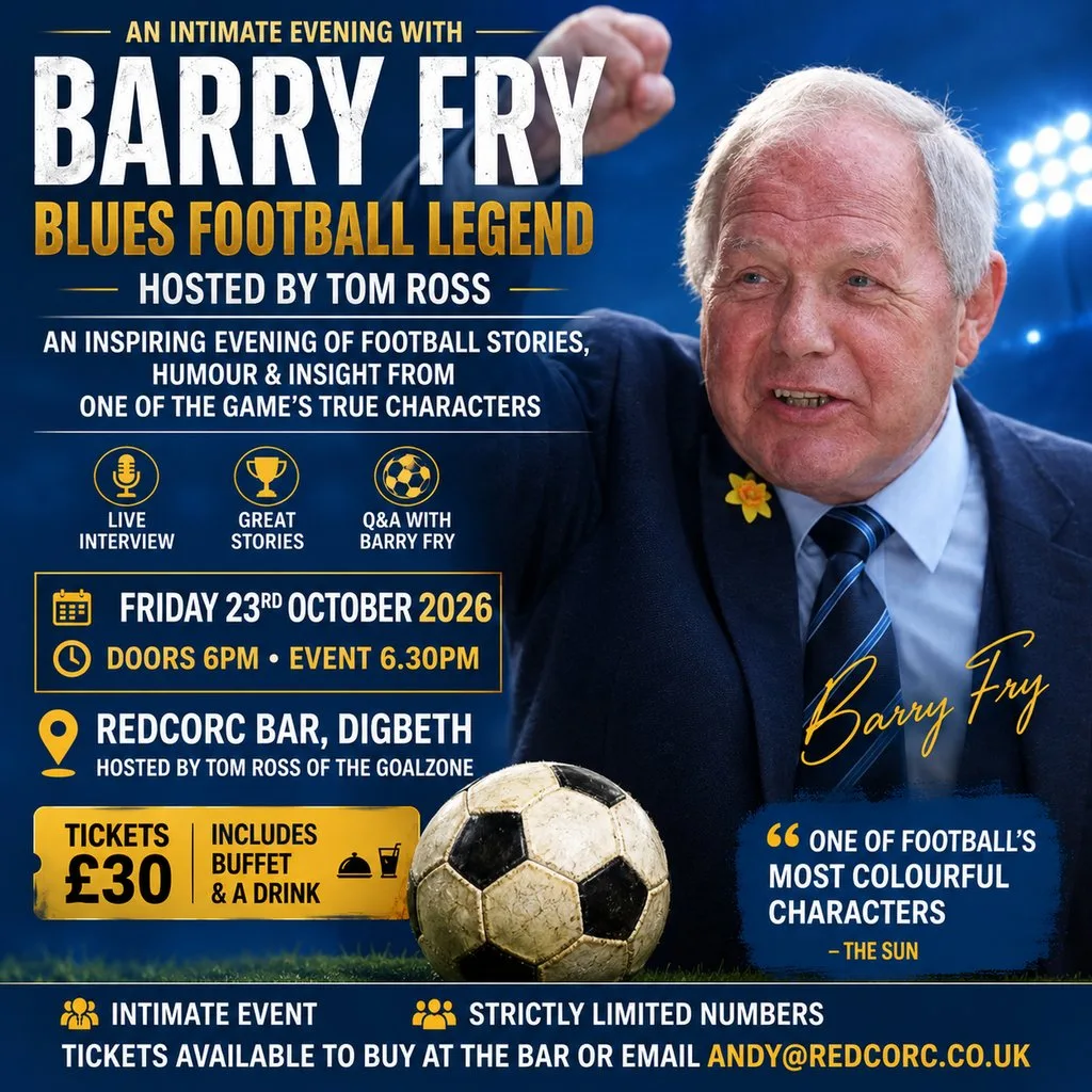 An intimate evening with Barry Fry, The Blues Legend
