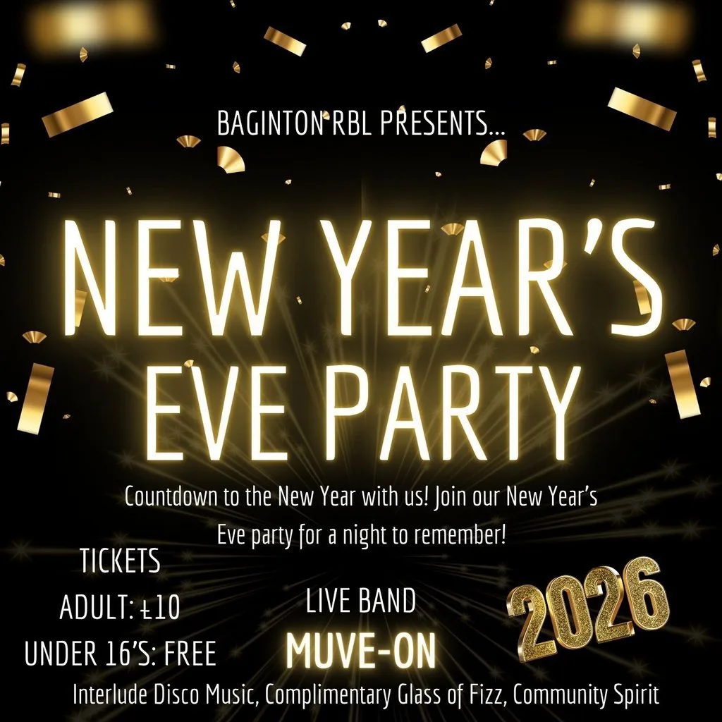 New Years Eve Celebration - Live Music at Baginton British Legion