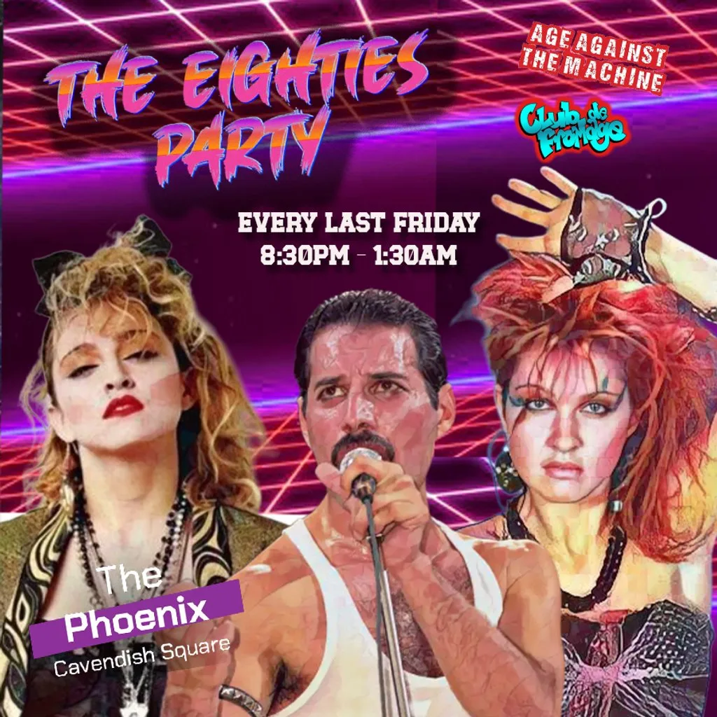 The 80s Party - September 2026 (18+), 8:30pm-1:30am at The Phoenix