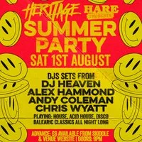 Heritage Summer Party w/ DJ Heaven, Alex Hammond & more! at Hare And Hounds Kings Heath