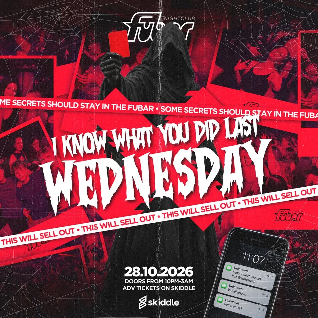 I KNOW WHAT YOU DID LAST WEDNESDAY | Red Card Halloween at Fubar