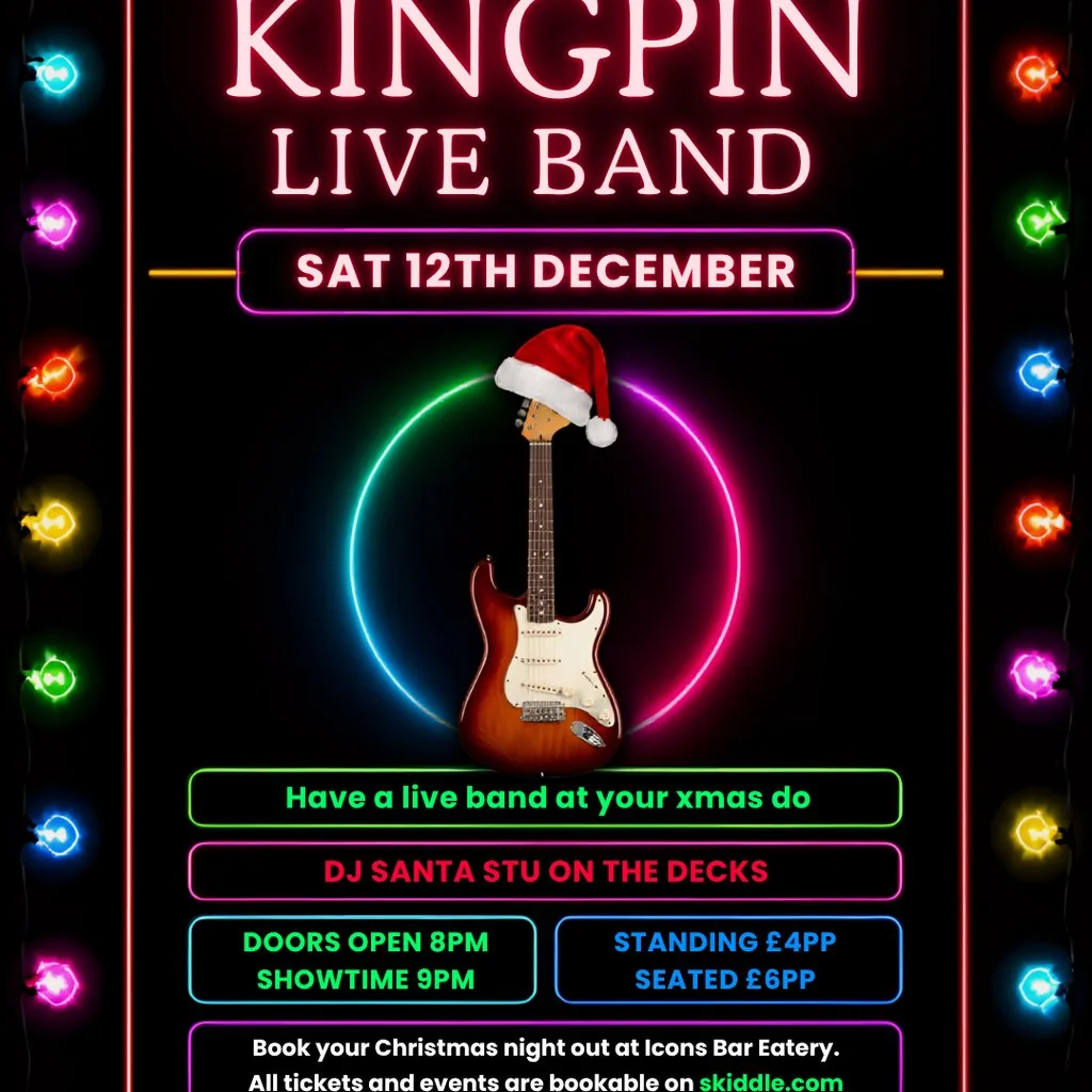 Kingpin Live- Christmas party at ICONS