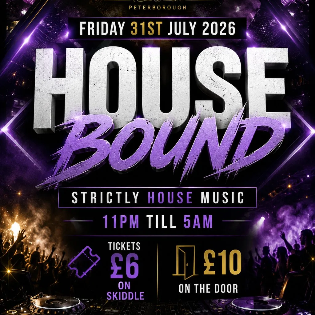 HOUSE BOUND 31st July 2026 at Velvet Panache Peterborough